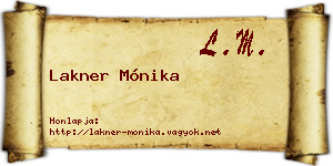 Lakner Mónika névjegykártya