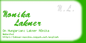 monika lakner business card