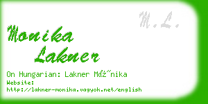 monika lakner business card